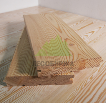 Доска пола из лиственницы сорт С 140x35x3000