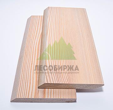 Брашированный планкен из лиственницы скошенный сорт ЭКСТРА 140x20x4000