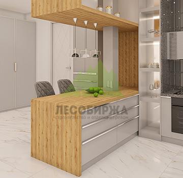 Столешница из ясеня цельноламельная 40х600х1700
