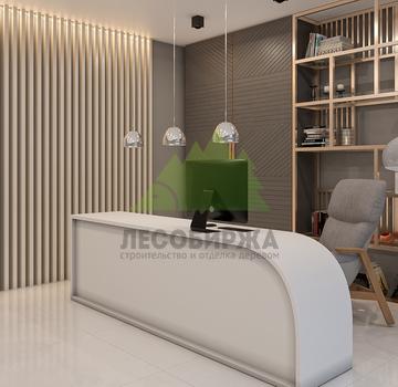 Рейки из МДФ шпонированные дубом 70х40х2800 крашеные