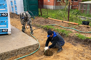 Устройство фундамента на буронабивных сваях под одноэтажный дом в КП Радужный 5