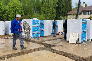 Устройство фундамента на буронабивных сваях под одноэтажный дом в КП Радужный 5