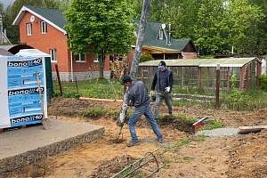 Реконструкция фундаментной плиты и устройство буронабивных свай в КП Горки-11