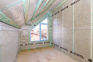 Строительство дуплекса 168 м² с отделкой планкеном и фальцем в КП Отрада-Виладж
