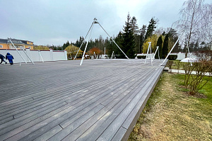 Монтаж террасы из ДПК CM Decking Vintage на алюминиевых лагах в КП Полесье 7