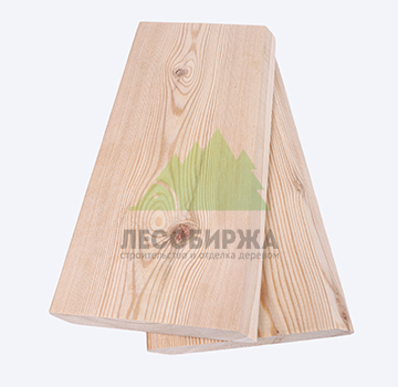 Планкен из лиственницы скошенный сорт АВ (В) 120x20x5000