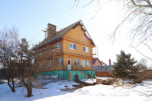 Реконструкция кровли металлочерепицей в КП Истра