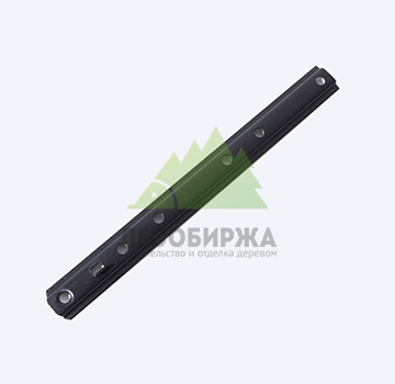 Усиленный крепеж для планкена и террас LesFix 188х19,5х1,0 со стопором(зазор стопора 6мм), черный