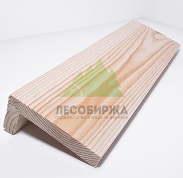 Брашированная фальшбалка из сосны Г-образная сорт А 100x120