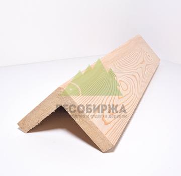 Фальшбалка из лиственницы гладкая Г-образная сорт АВ 100x100