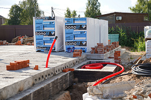 Строительство двухэтажного дома из газобетона с фальцевой кровлей в КП Нахабино Страна 7