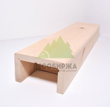Фальшбалка из кедра гладкая П-образная сорт АВ 120x140x120