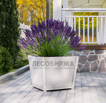 Кашпо из сосны KD-008 с покраской (0,6х0,6х0,53 м.)