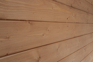 Внутренняя покраска отделки из дерева и лестницы составами Nordic Sauna и Harwood в КП Подушкино 2