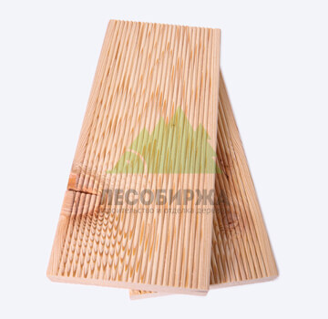 Террасная доска из лиственницы вельвет сорт CD 140x28x2000