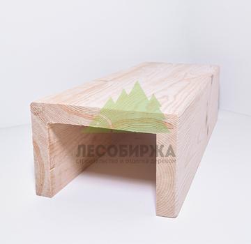 Брашированная фальшбалка из кедра П-образная сорт АВ 250x300x250