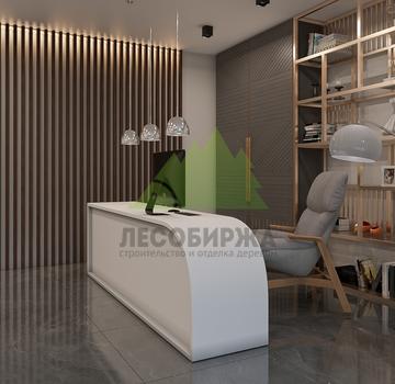 Рейки из МДФ шпонированные дубом 100х40х2800 крашеные