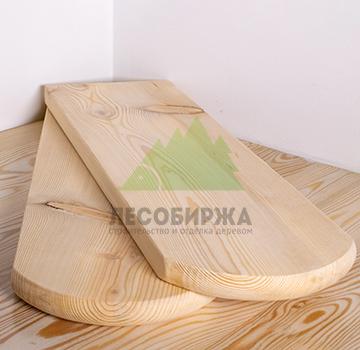 Штакетник из лиственницы полукруг 120x20 сорт CD