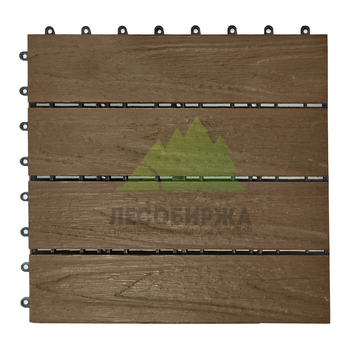 Садовый паркет из ДПК Modern "Патина браун" 30х30