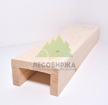 Брашированная фальшбалка из сосны П-образная сорт А 120x150x120